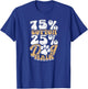 75% Cotton 25% Dog Hair - Funny T-Shirt - T-Shirt | Royal