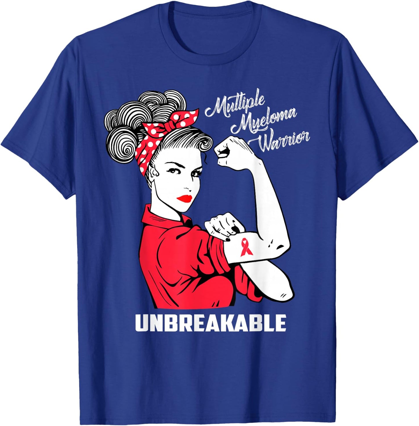 Multiple Myeloma Warrior Unbreakable Awareness Gift T-Shirt - T-Shirt | Royal