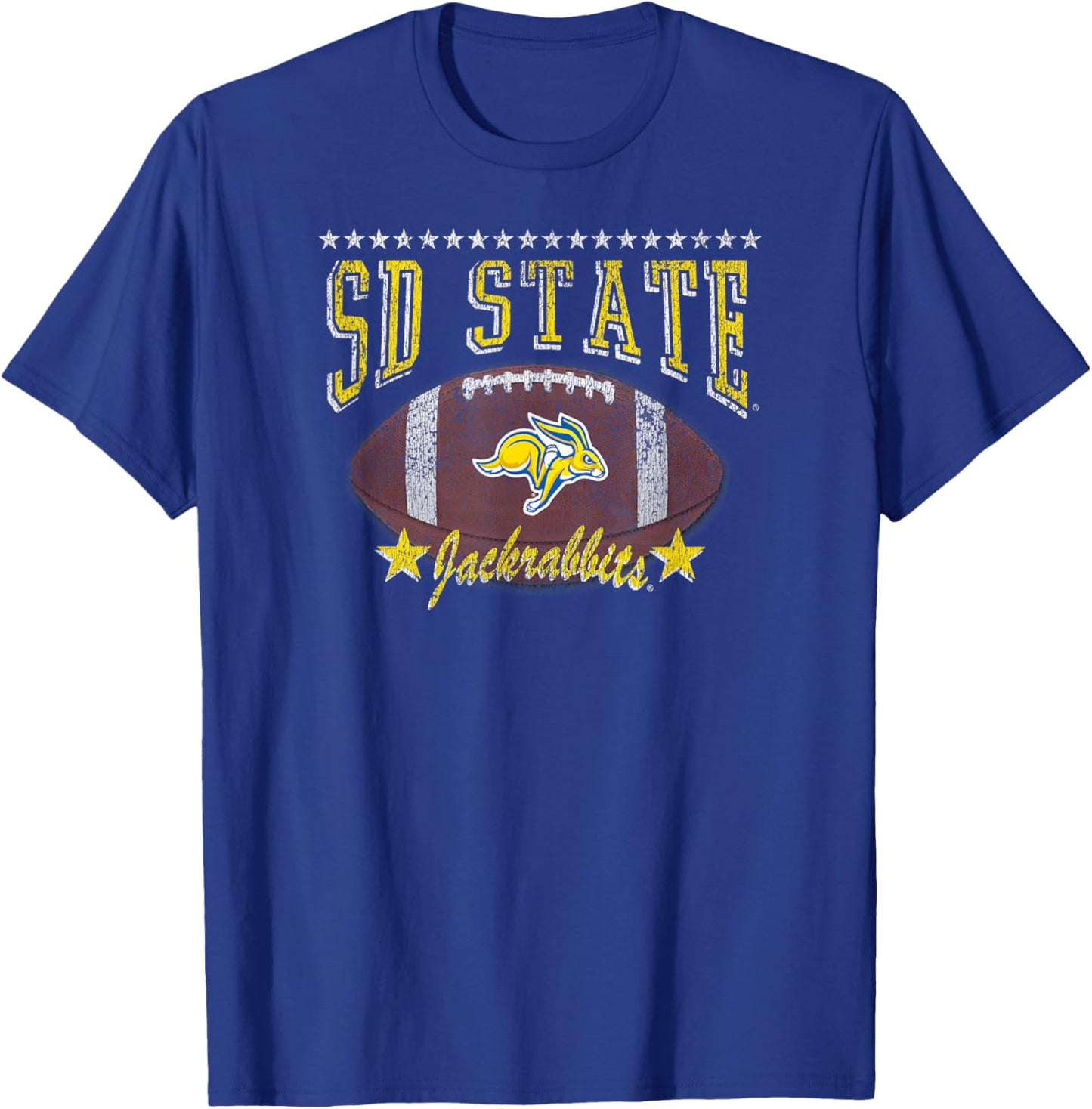 South Dakota State Jackrabbits Football Vintage Stars Royal T-Shirt - T-Shirt | Royal