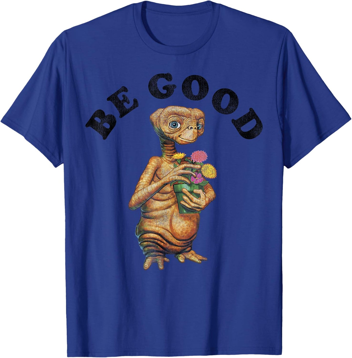 E.T. Be Good E.T. Holding Flower Pot Graphic T-Shirt - T-Shirt | Royal