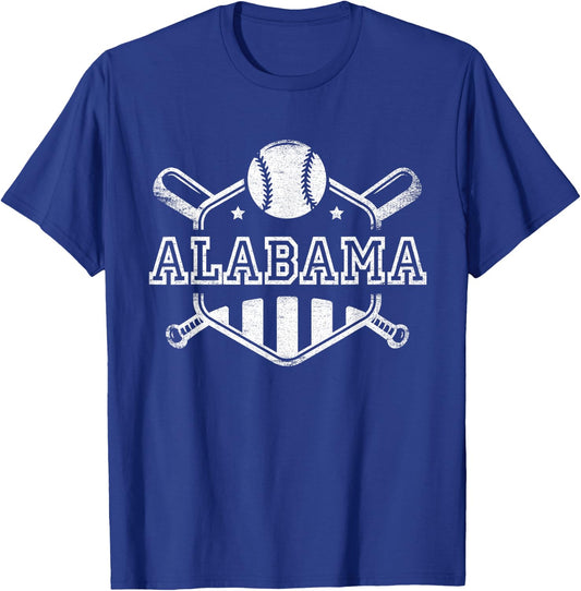 Alabama Baseball State Pride Team Sport T-Shirt - T-Shirt | Royal