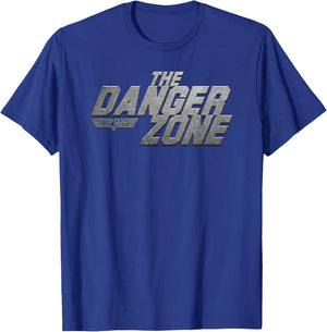 Top Gun Metallic Danger Zone Action Movie T-Shirt - T-Shirt | Royal