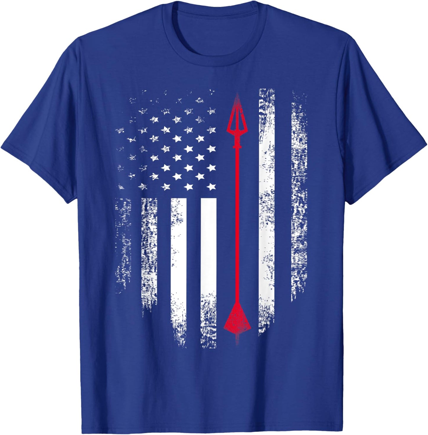 Vintage USA Red White - Archery Arrow American Flag T-Shirt - T-Shirt | Royal