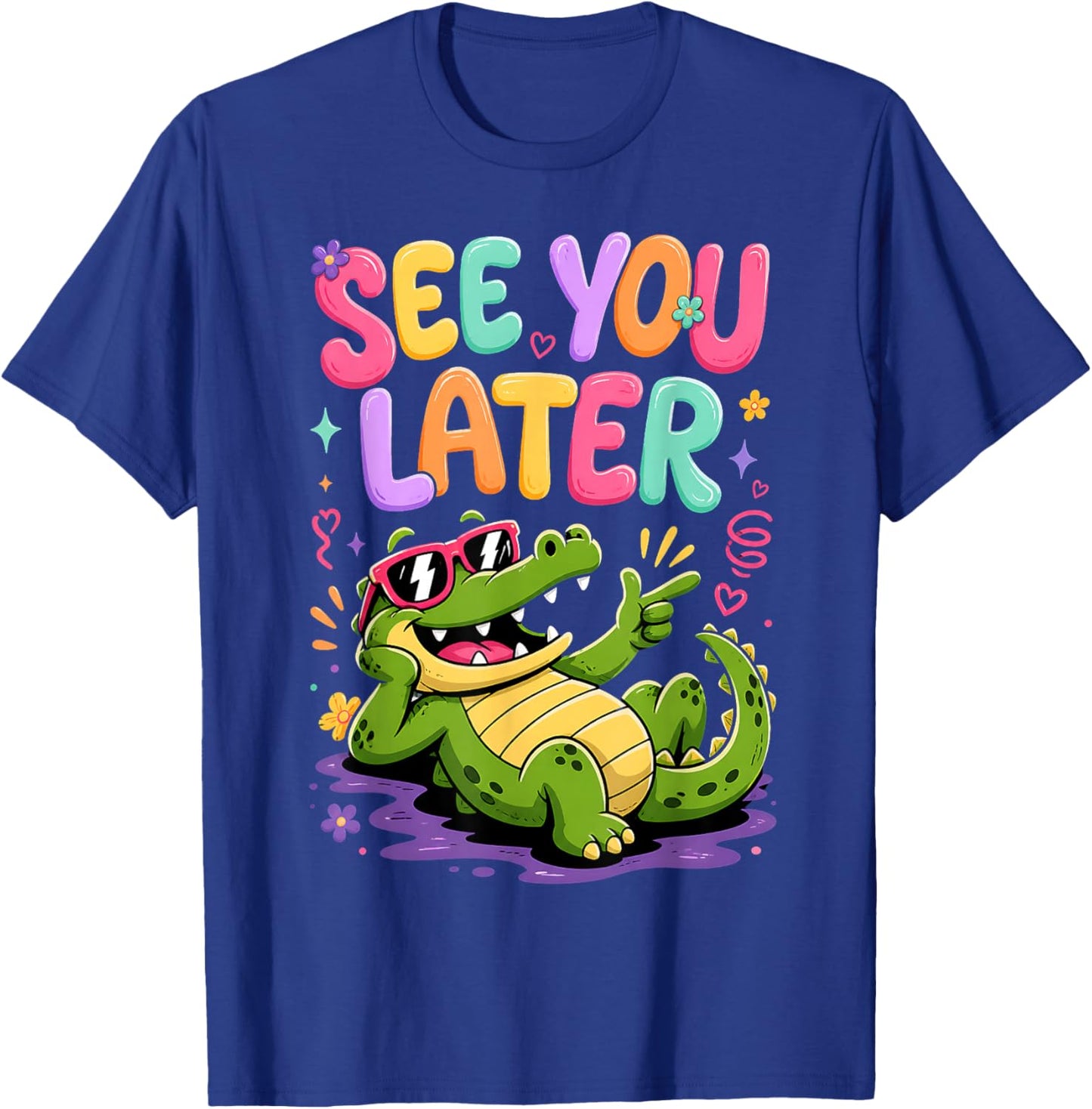 See You Later Alligator Summer Teacher Last Day of School T-Shirt - T-Shirt | Royal