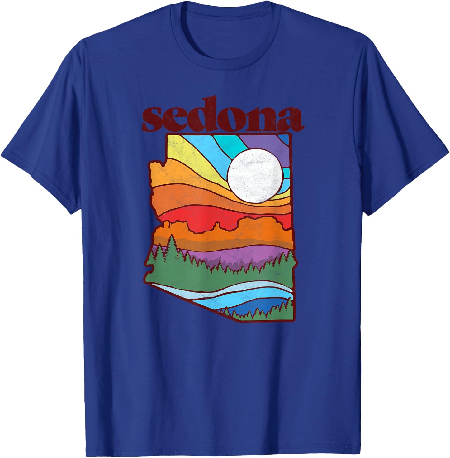 Sedona Arizona Vintage Nature Design Outdoor Graphic T-Shirt - T-Shirt | Royal
