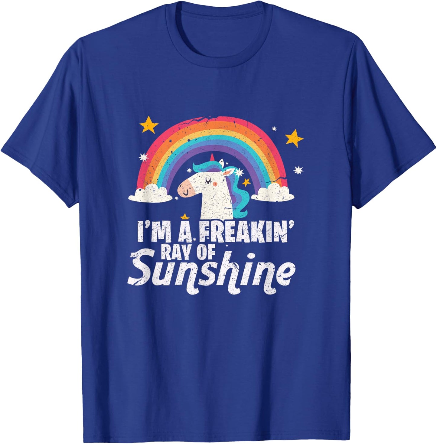 I'm A Freaking Ray Of Sunshine Shirt | Funny Unicorn Gift T-Shirt - T-Shirt | Royal
