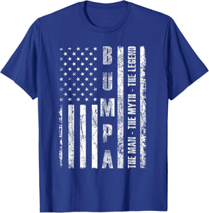 Bumpa The Man The Myth The Legend US Flag T-Shirt - T-Shirt | Royal