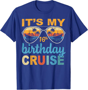 It's My 16th Birthday Cruise Vintage Summer Cruising T-Shirt - T-Shirt | Royal