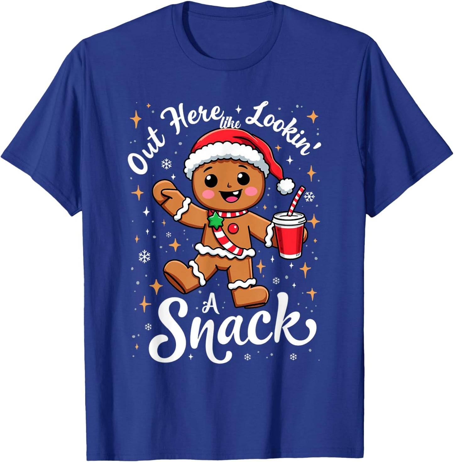 out here looking like a snack christmas funny BouJee Xmas T-Shirt - T-Shirt | Royal