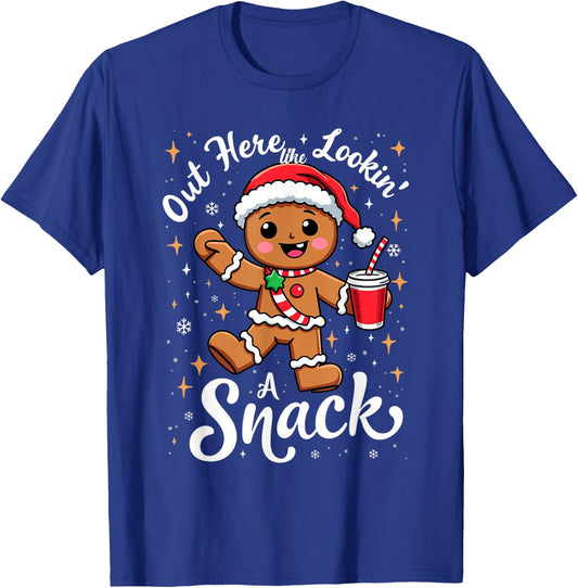 out here looking like a snack christmas funny BouJee Xmas T-Shirt - T-Shirt | Royal