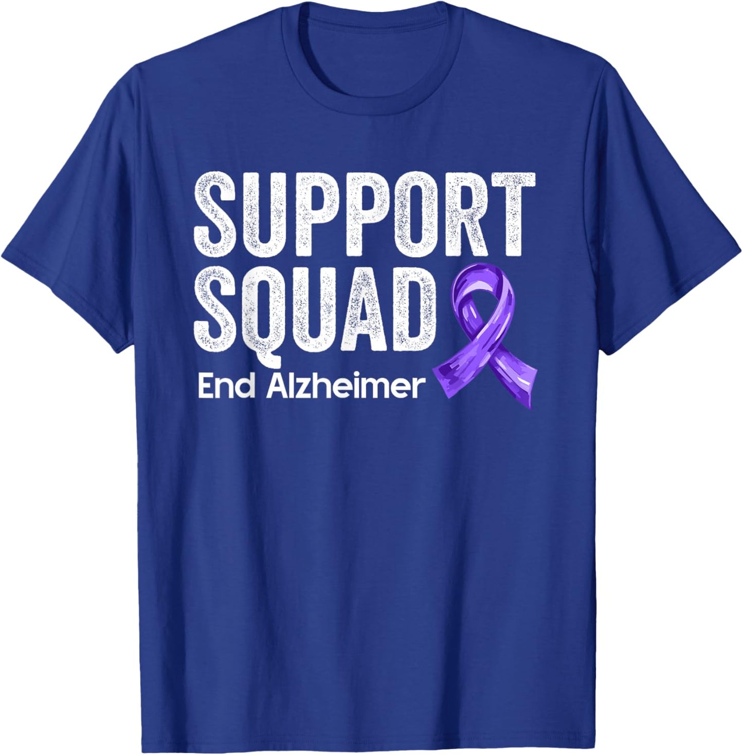 End ALZ Alzheimer's Awareness Dementia Support Squad Team T-Shirt - T-Shirt | Royal