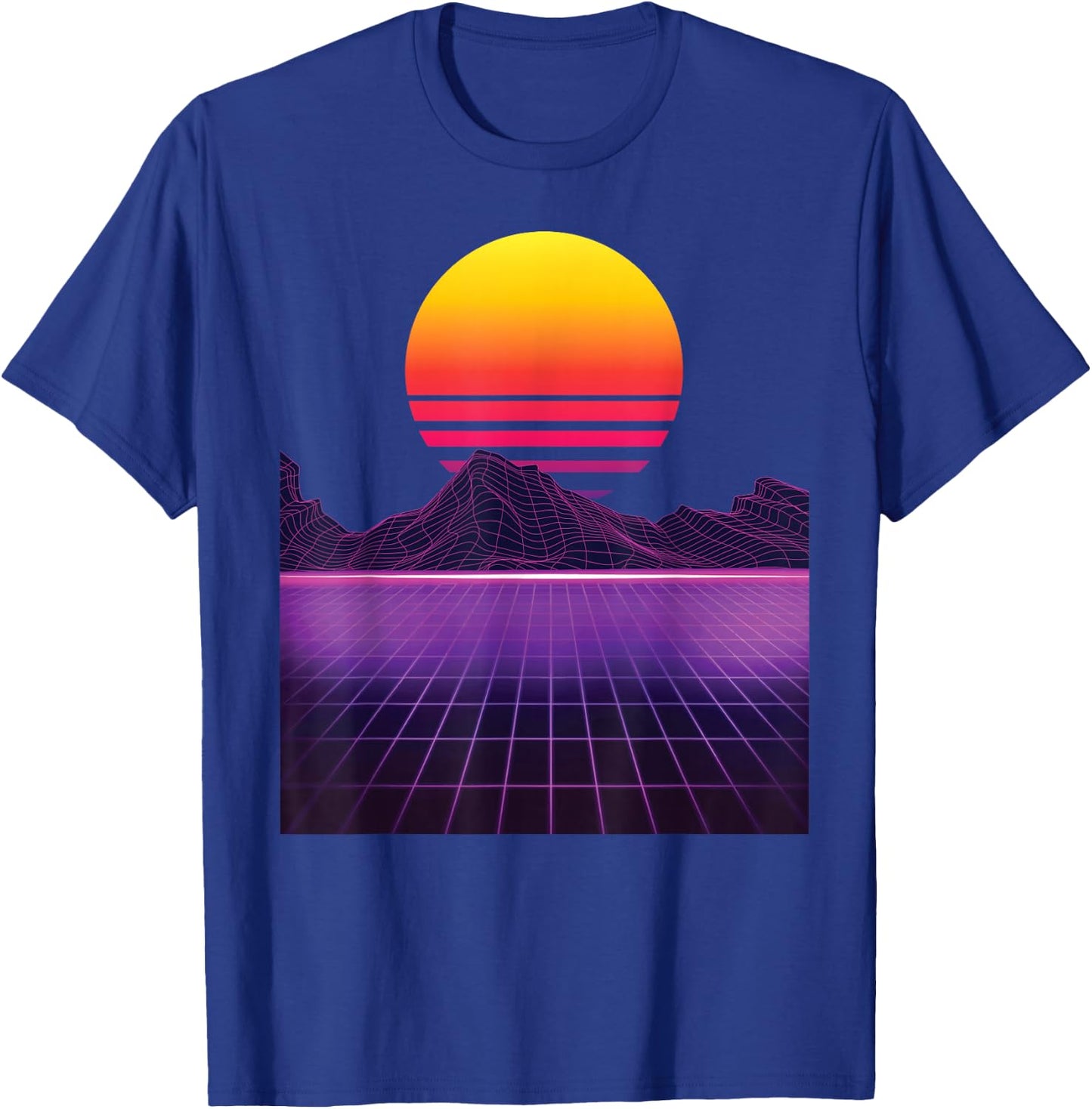 Outrun Synthwave Vaporwave Aesthetic 80's Retro T-Shirt - T-Shirt | Royal