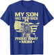 My Son Has Your Back - Proud Army Mom Shirt Mother Gift T-Shirt - T-Shirt | Royal