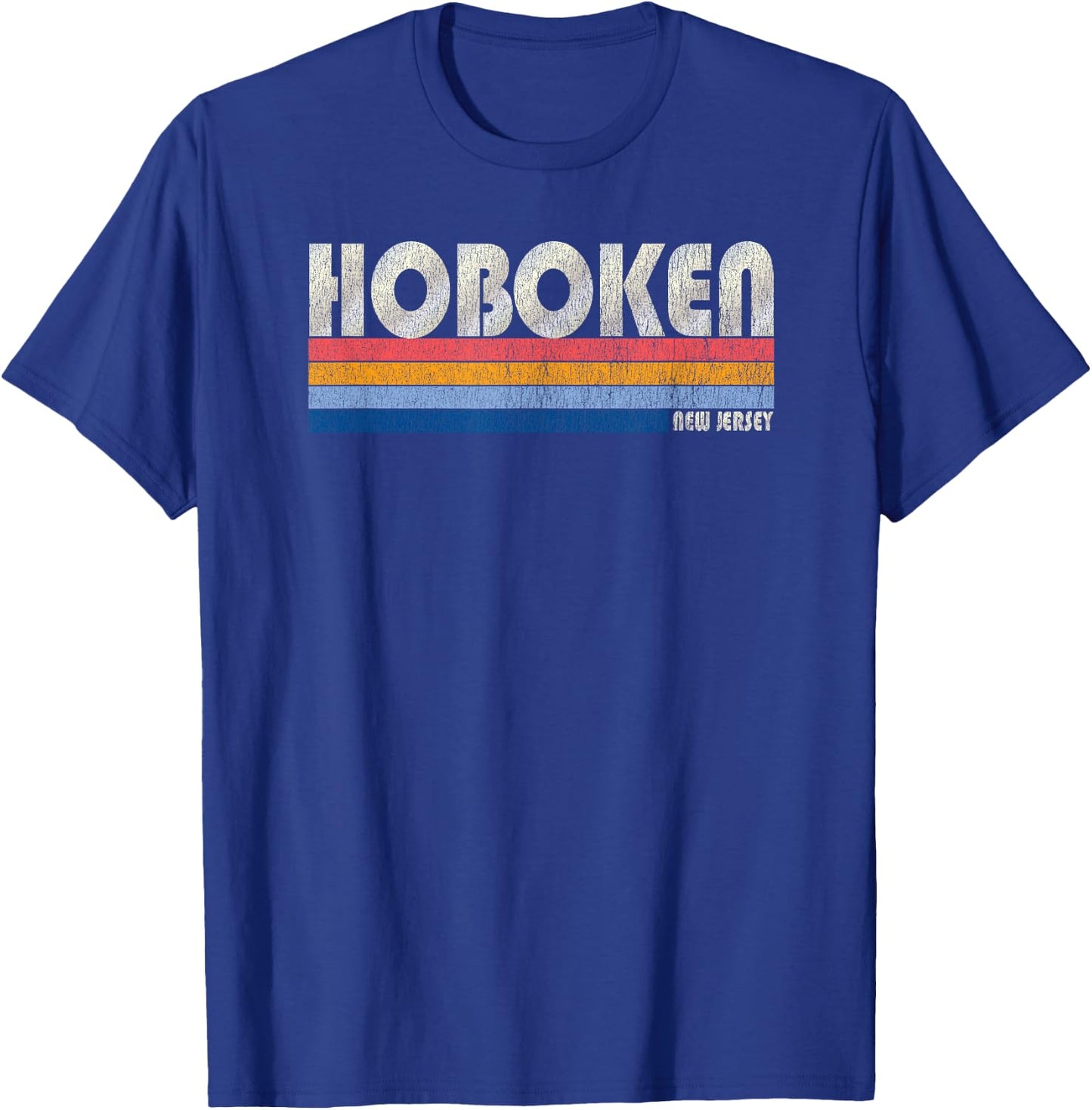 Vintage 70s 80s Style Hoboken NJ T-Shirt - T-Shirt | Royal