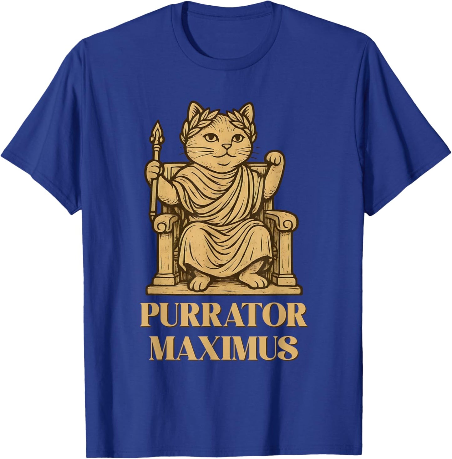 Funny Roman Emperor Cat History Teacher Ancient Cat Lover T-Shirt - T-Shirt | Royal