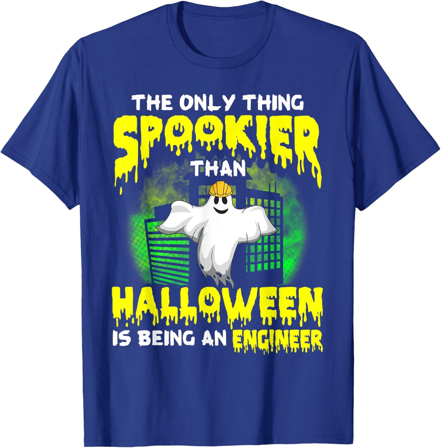Funny Civil Engineer Halloween Ghost Electrical Engineer T-Shirt - T-Shirt | Royal