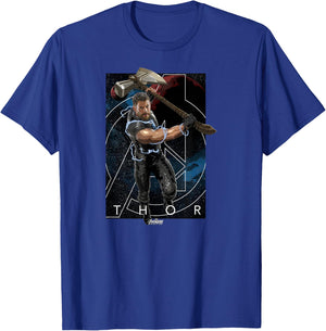 Marvel Infinity War Thor Stormbreaker Galaxy Graphic T-Shirt - T-Shirt | Royal