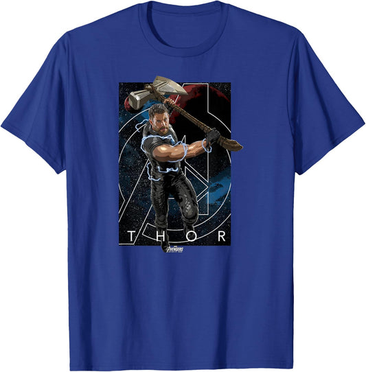 Marvel Infinity War Thor Stormbreaker Galaxy Graphic T-Shirt - T-Shirt | Royal