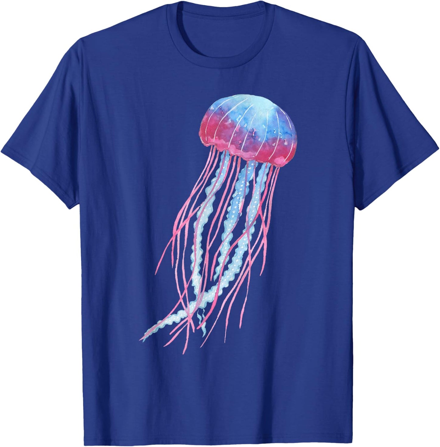 Ethereal Jellyfish Watercolor Trippy Graphic Ar T-Shirt - T-Shirt | Royal