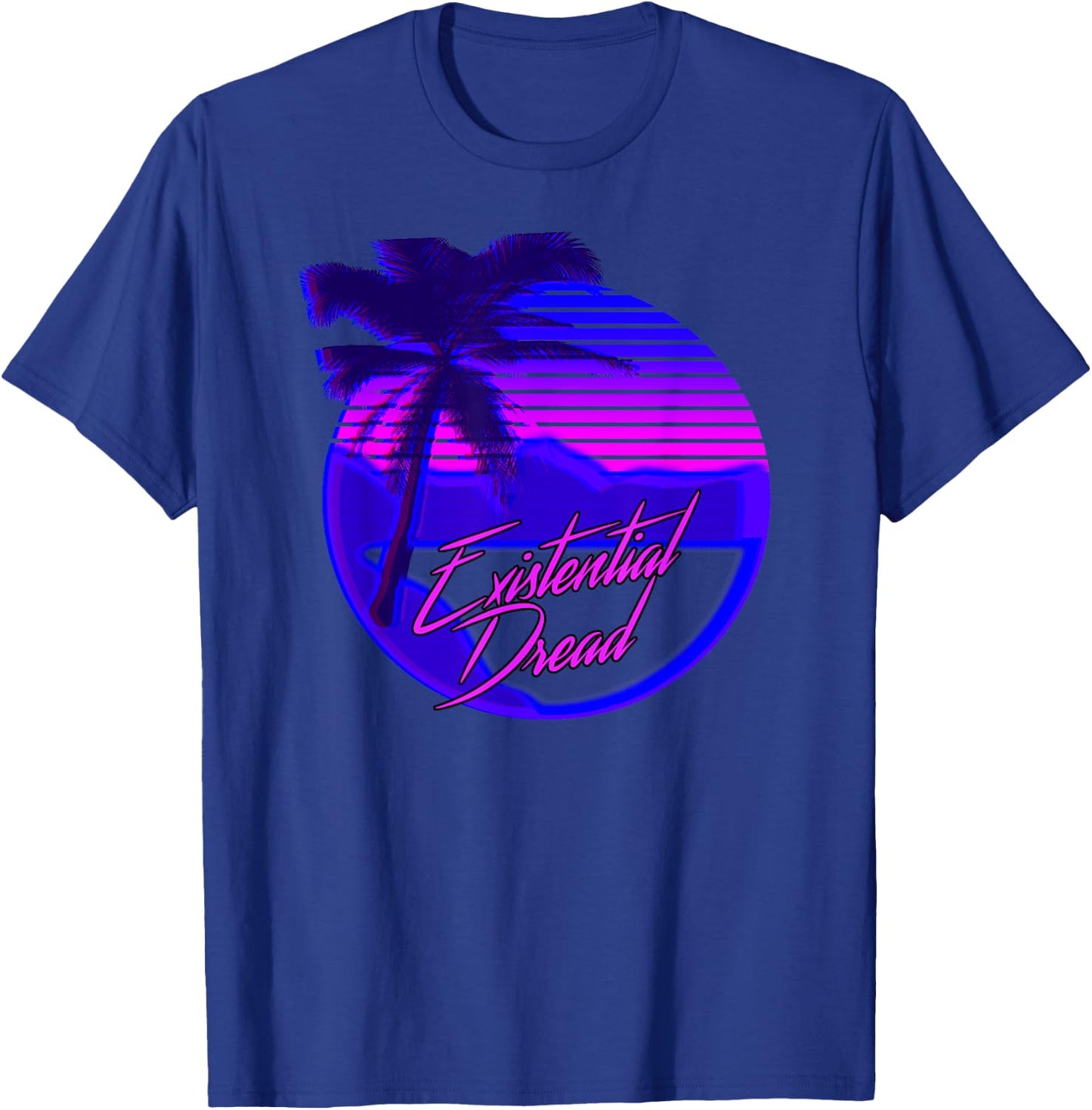 Vaporwave Existential Dread Retrowave Synthwave T-Shirt - T-Shirt | Royal