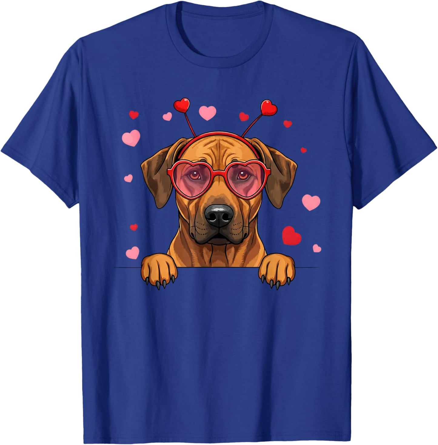 Rhodesian Ridgeback Dog Heart Headband Valentine T-Shirt - T-Shirt | Royal