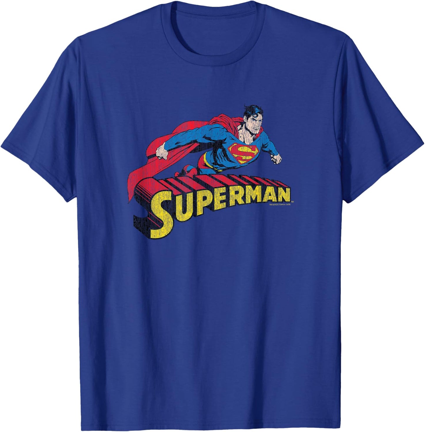 Superman Flying Over T-Shirt - T-Shirt | Royal