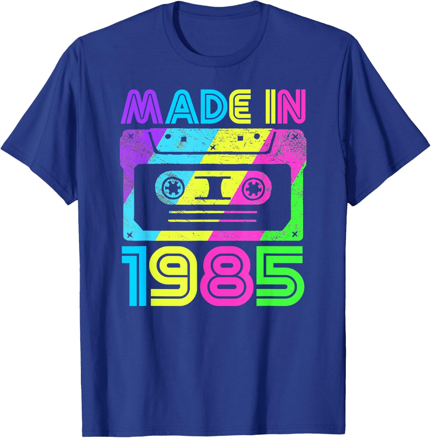 Made In 1985 Cassette Birthday Outfit 80s Party Wear T-Shirt - T-Shirt | Royal