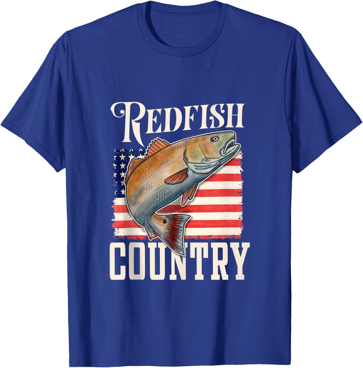 Redfish Country Saltwater Red Drum Fishing T-Shirt - T-Shirt | Royal