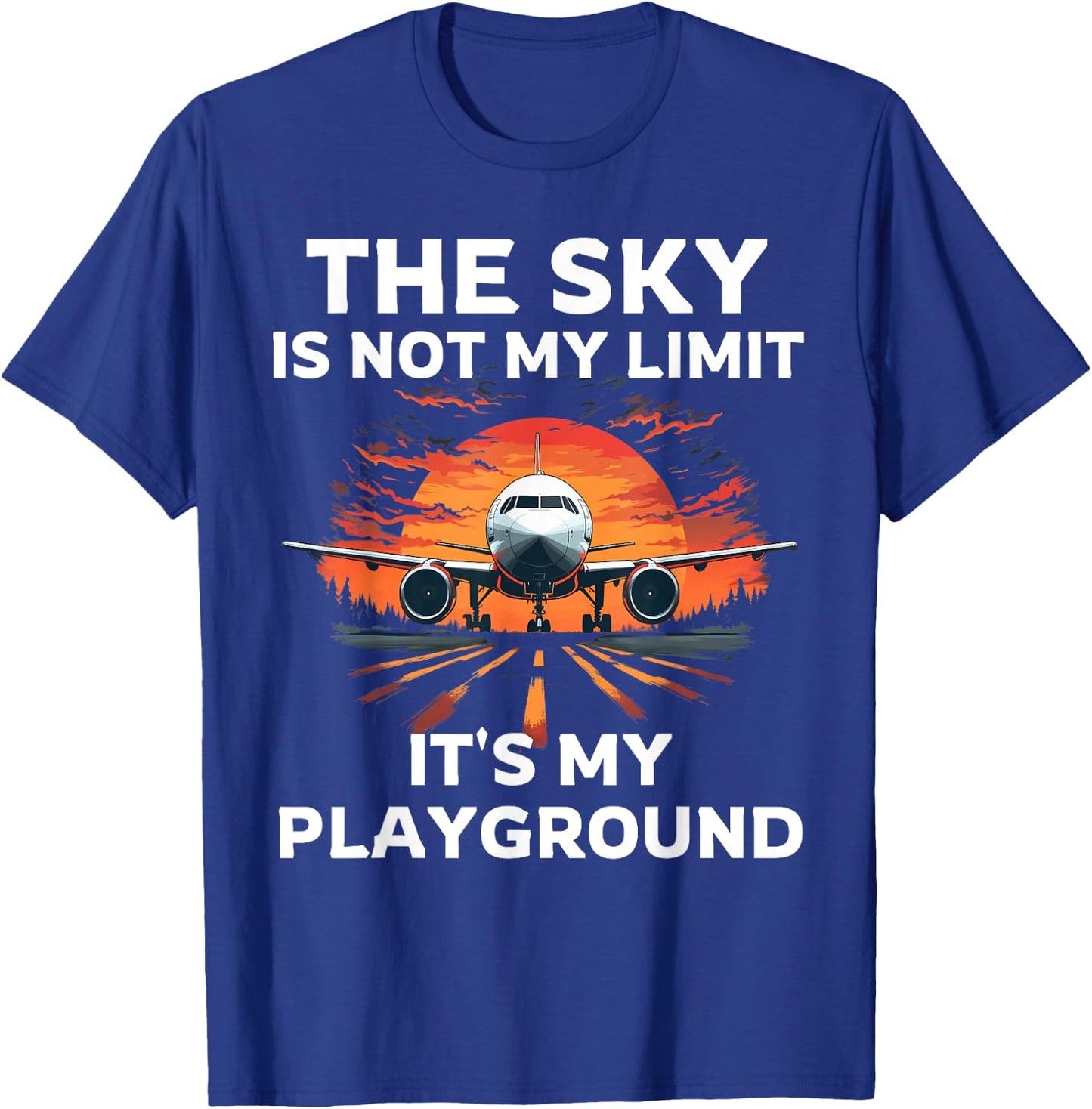 Funny Pilot Design Women Aviation Airplane Pilot T-Shirt - T-Shirt | Royal
