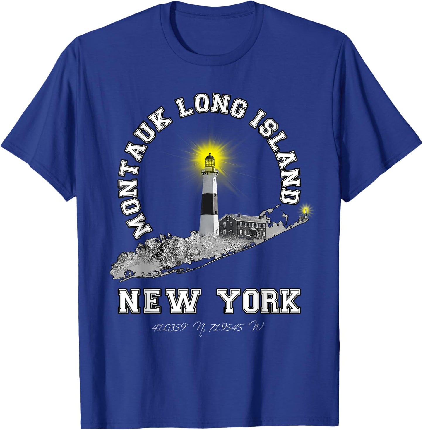 Montauk Long Island NY Shirt T-Shirt - T-Shirt | Royal
