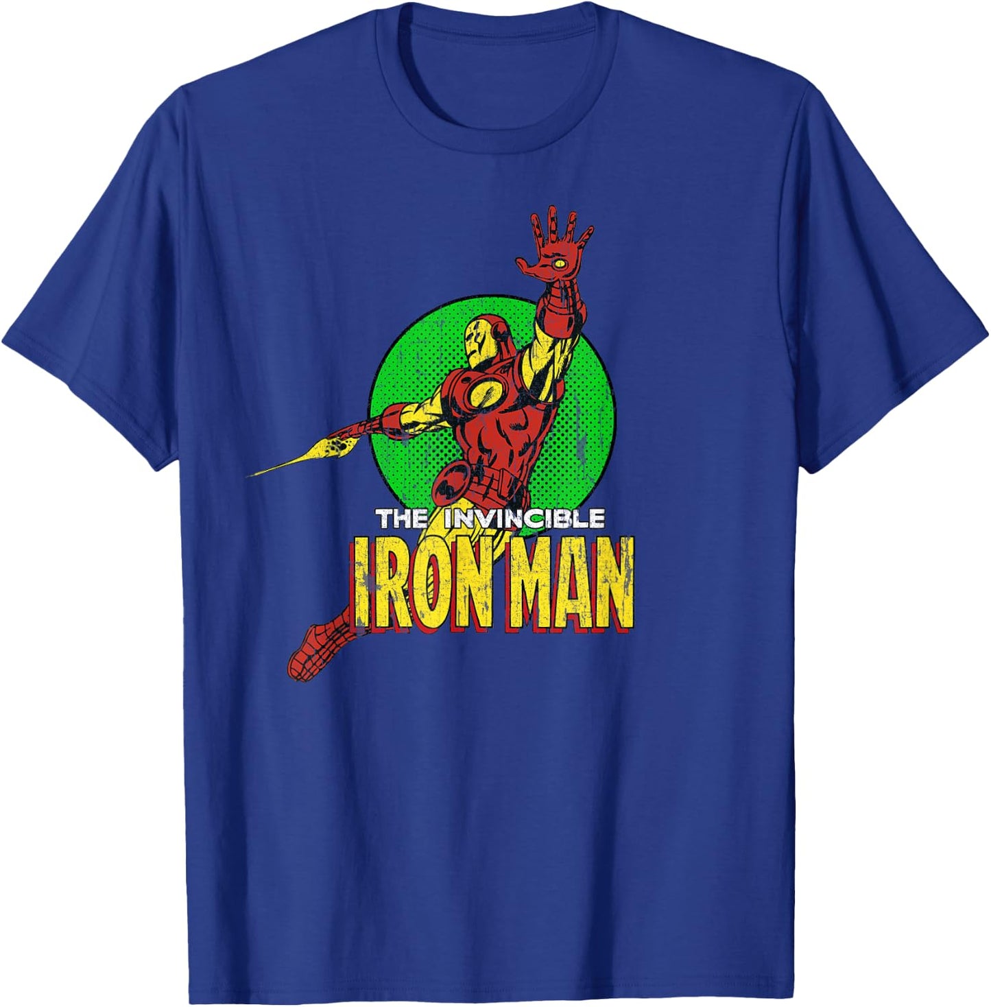 Marvel The Invincible Iron Man Retro Jetpack Badge Vintage T-Shirt - T-Shirt | Royal