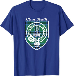 Keith surname last name Scottish Clan tartan badge crest T-Shirt - T-Shirt | Royal