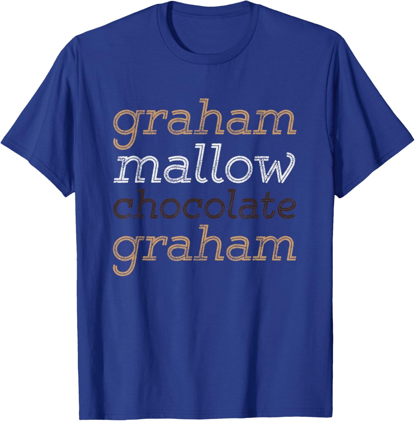 Funny Camping Smores Graham Cracker Marshmallow Chocolate T-Shirt - T-Shirt | Royal