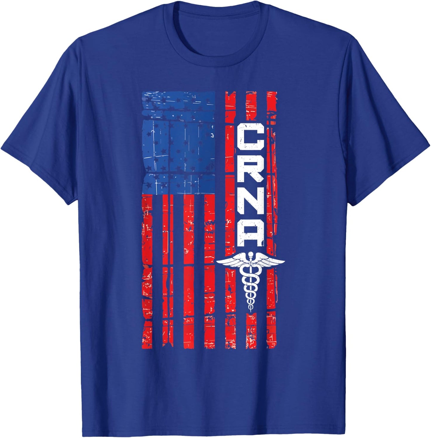 CRNA American Flag USA For Proud Nurses T-Shirt - T-Shirt | Royal