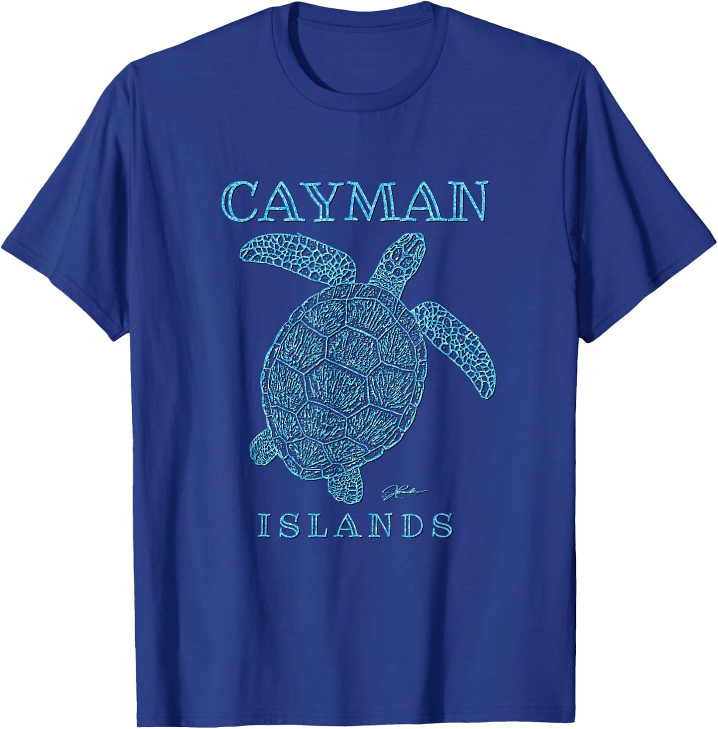 JCombs: Cayman Islands, Sea Turtle T-Shirt - T-Shirt | Royal