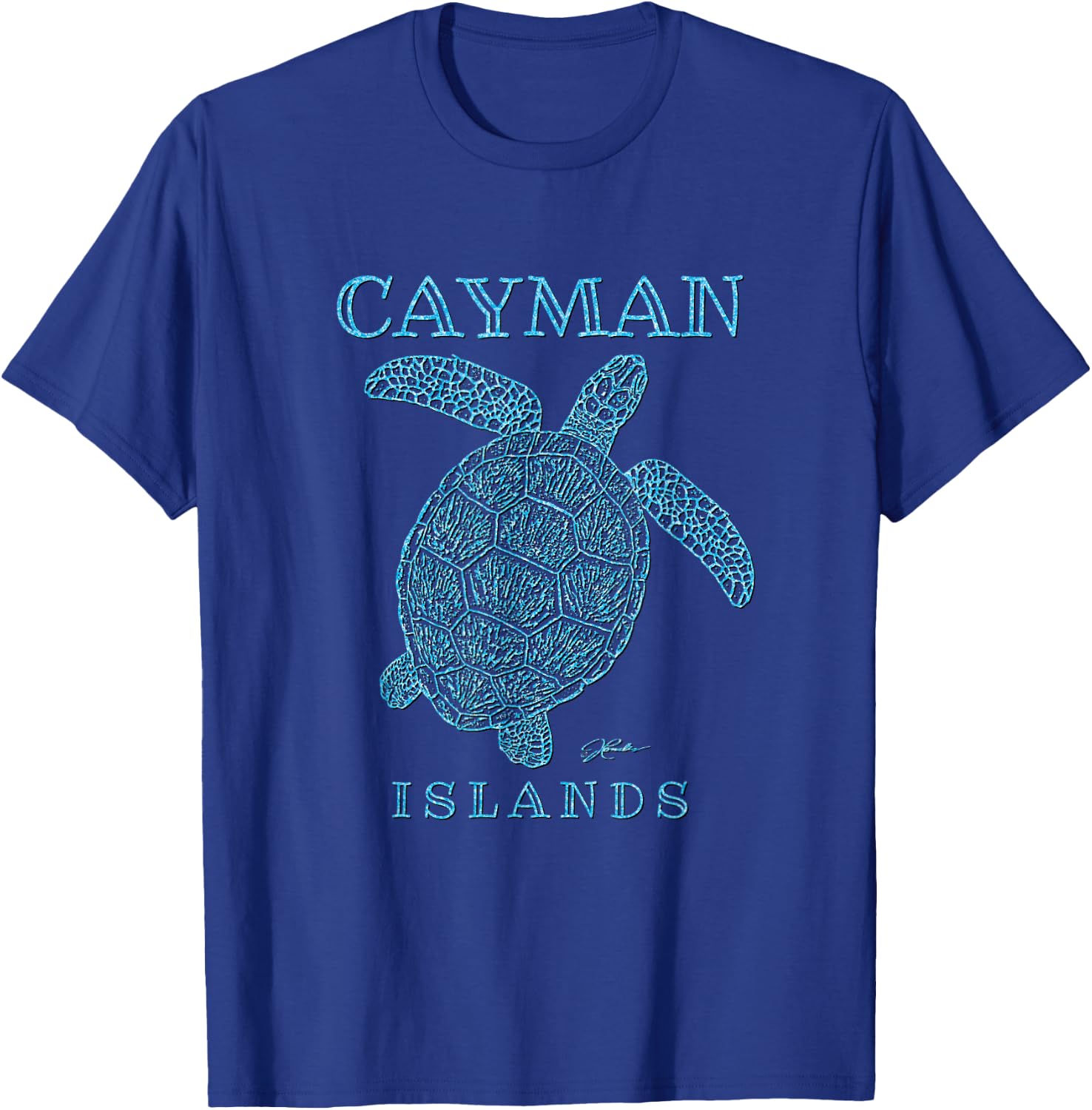 JCombs: Cayman Islands, Sea Turtle T-Shirt - T-Shirt | Royal