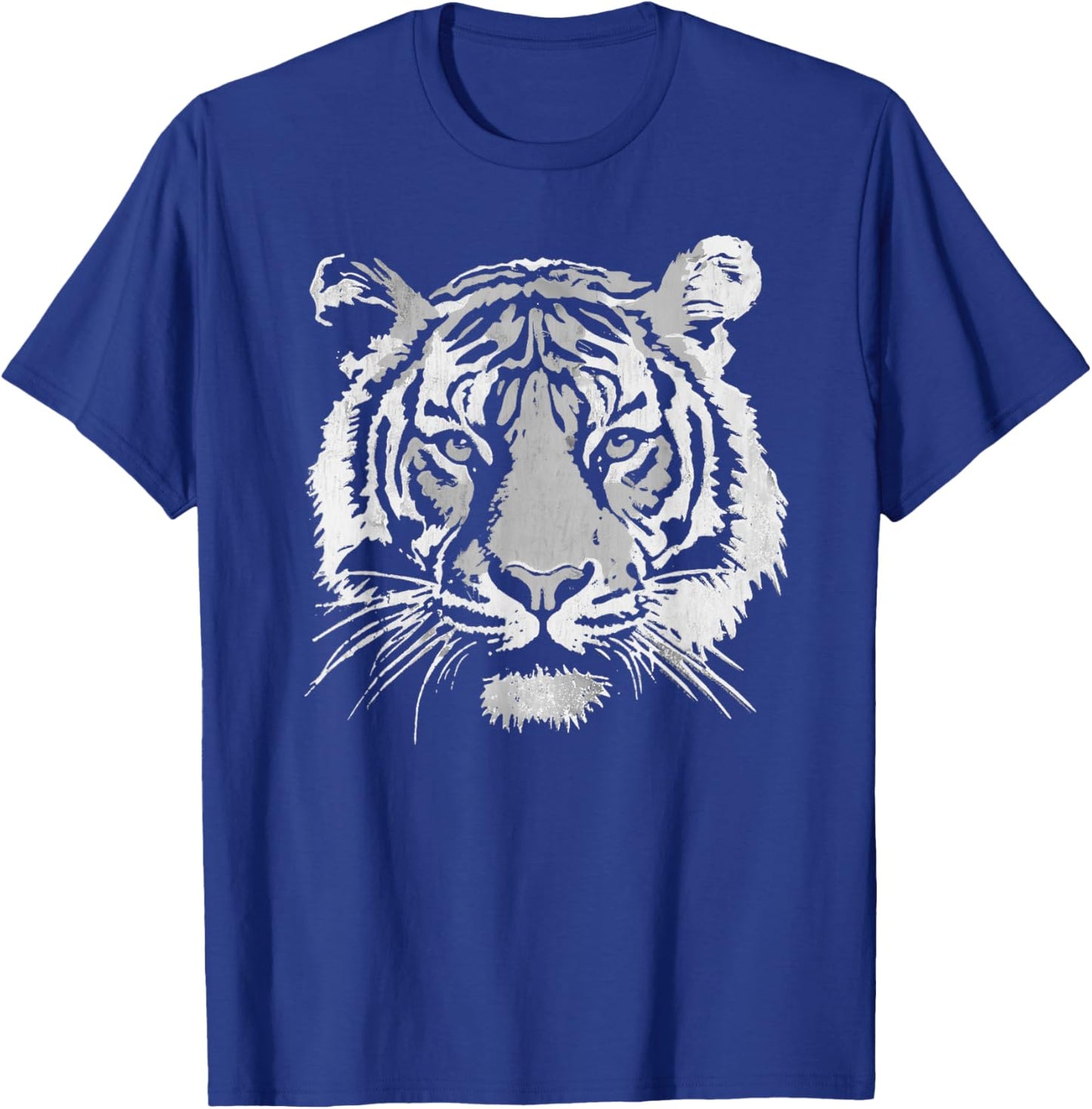 Vintage Tiger Face Retro 90s Style Animal Graphic T-Shirt - T-Shirt | Royal