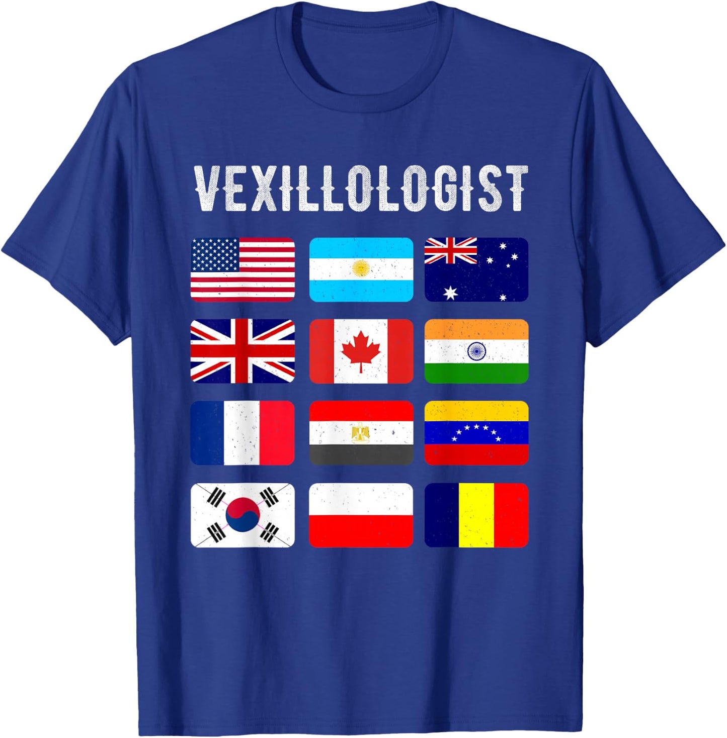 Vexillologist Vexillology Love Shirt Flag Collection T-Shirt - T-Shirt | Royal