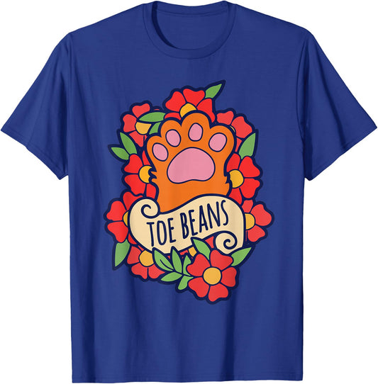Toe Beans funny cat people gifts cat person T-Shirt - T-Shirt | Royal