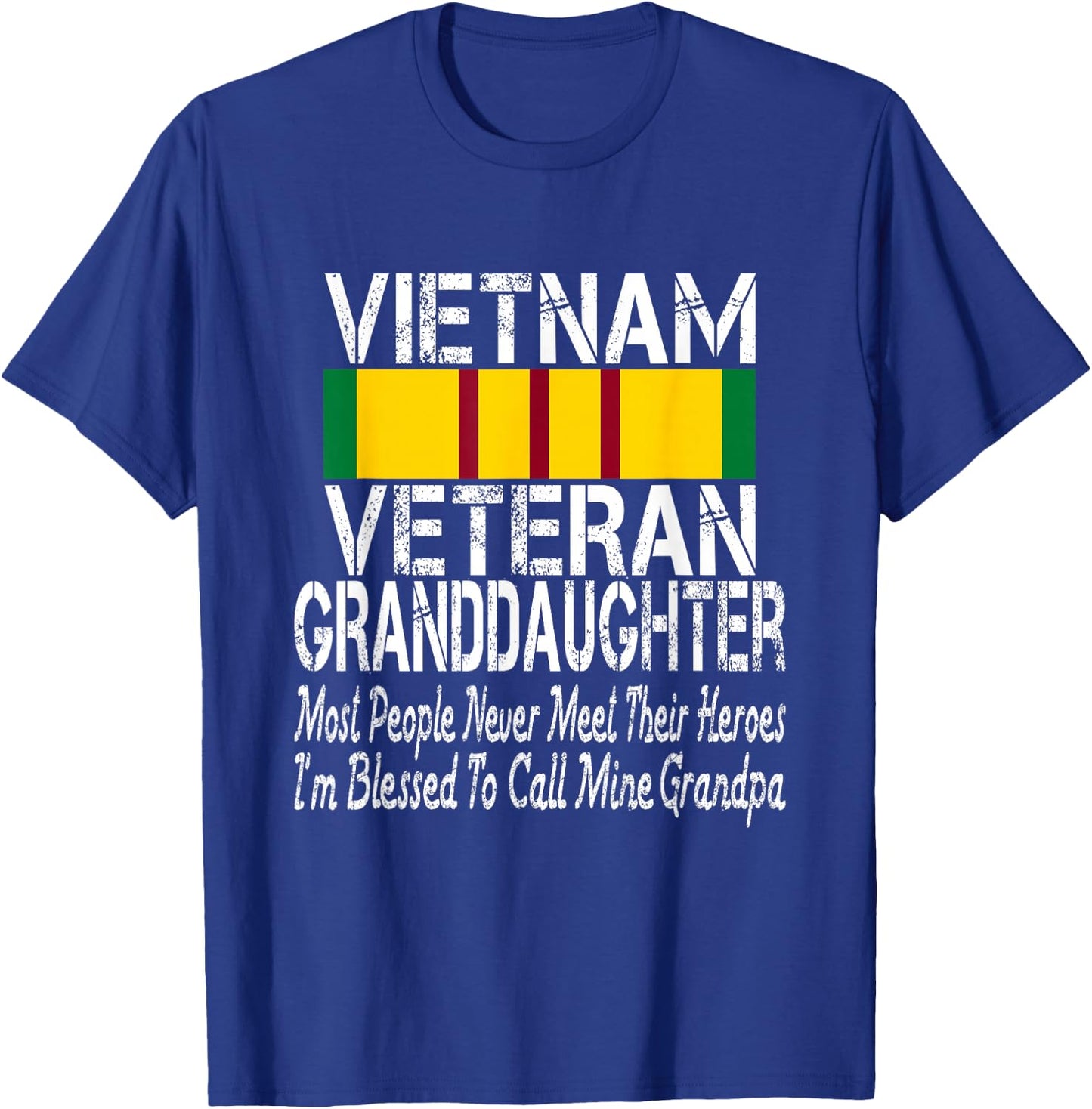 Military Grandpa Blessed Vietnam Veteran Granddaughter T-Shirt - T-Shirt | Royal