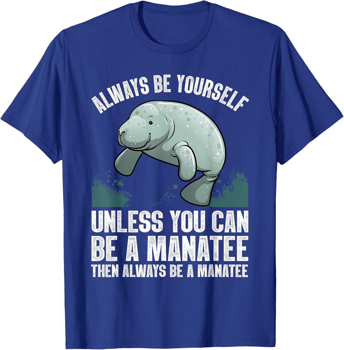 Funny Manatee Design Women Boys Girls Manatee Lover T-Shirt - T-Shirt | Royal