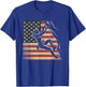 Rock Climbing USA Flag Vintage Rock Climber 4th Of July T-Shirt - T-Shirt | Royal