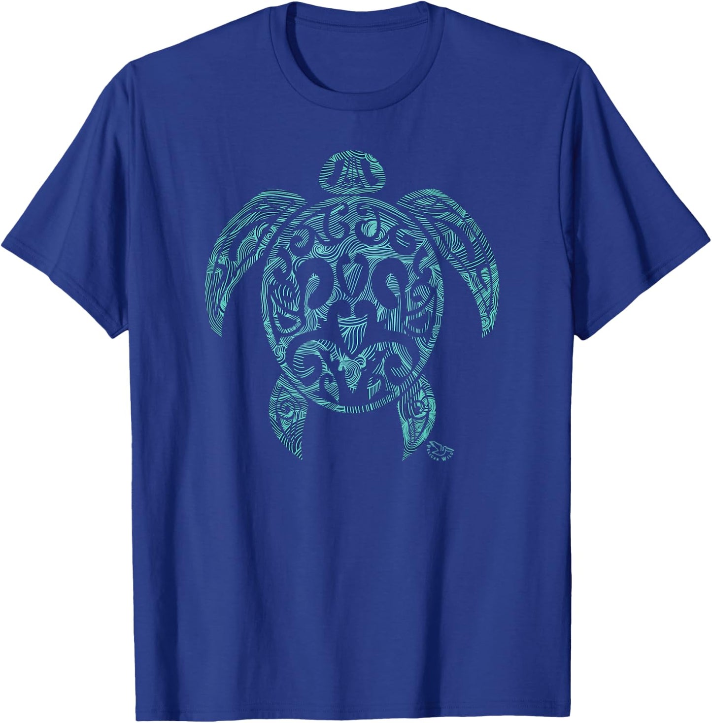 Honu Green Sea Turtle Hawaiian Tribal Turtle Shirt T-Shirt - T-Shirt | Royal