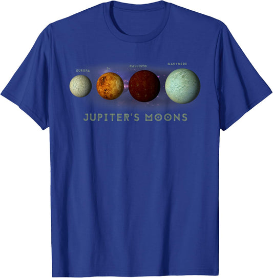 Jupiter Planet Moons Europa Io Callisto Ganymede Space T-Shirt - T-Shirt | Royal