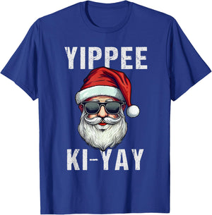 Funny Christmas Sweater Yippee-Ki-Yay Xmas , -Adults, -Kids, Black, Small, Short Sleeve, , Christmas, Funny Christmas T-Shirt - T-Shirt | Royal