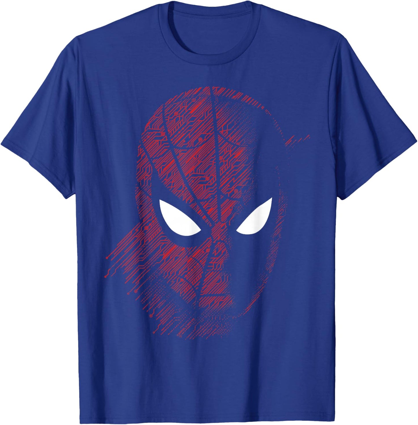 Marvel Spider-Man Far from Home Tech Build-Up Fill Portrait T-Shirt - T-Shirt | Royal