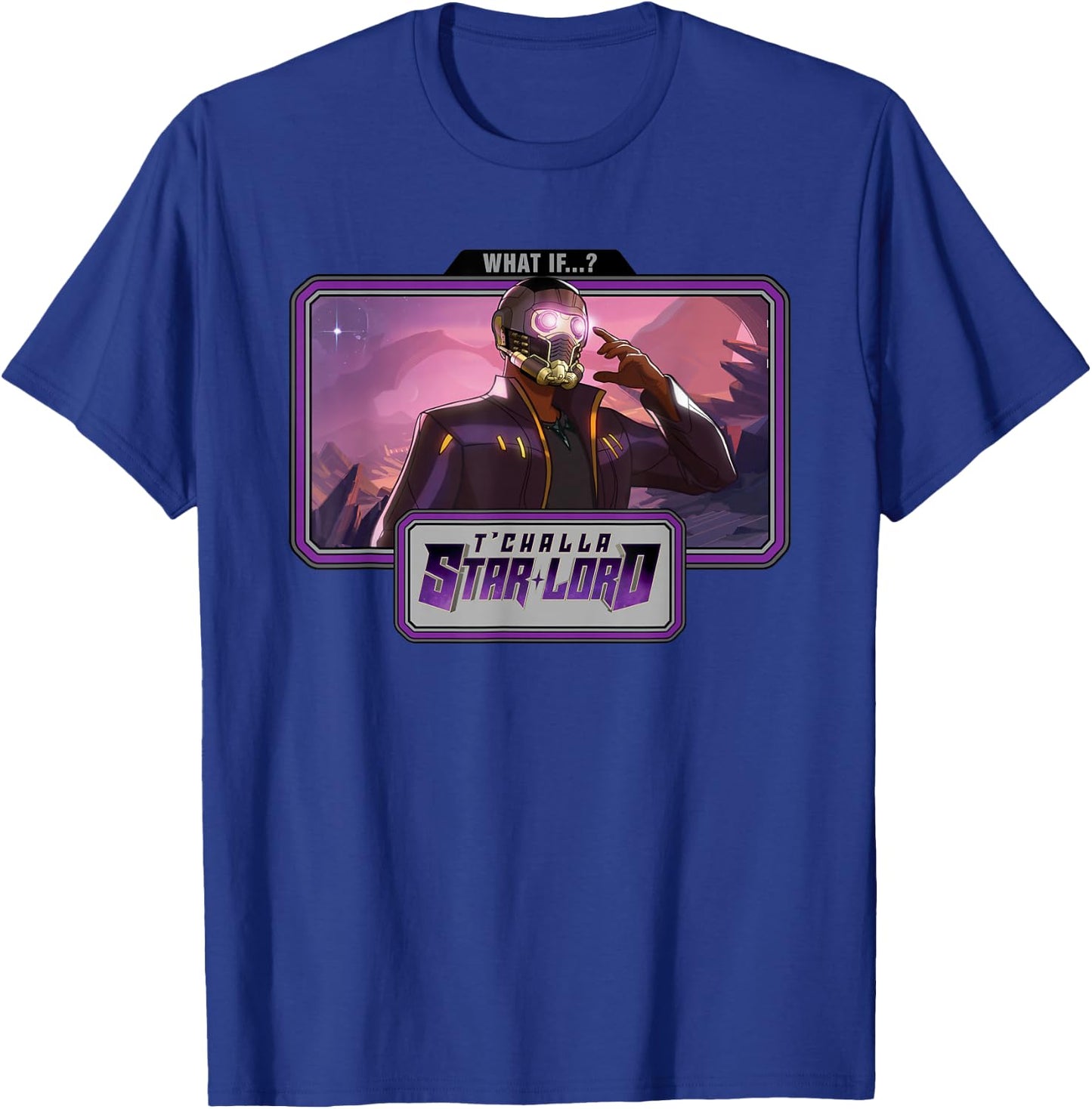 Marvel WHAT IF...? T'Challa Star-Lord Landscape T-Shirt - T-Shirt | Royal