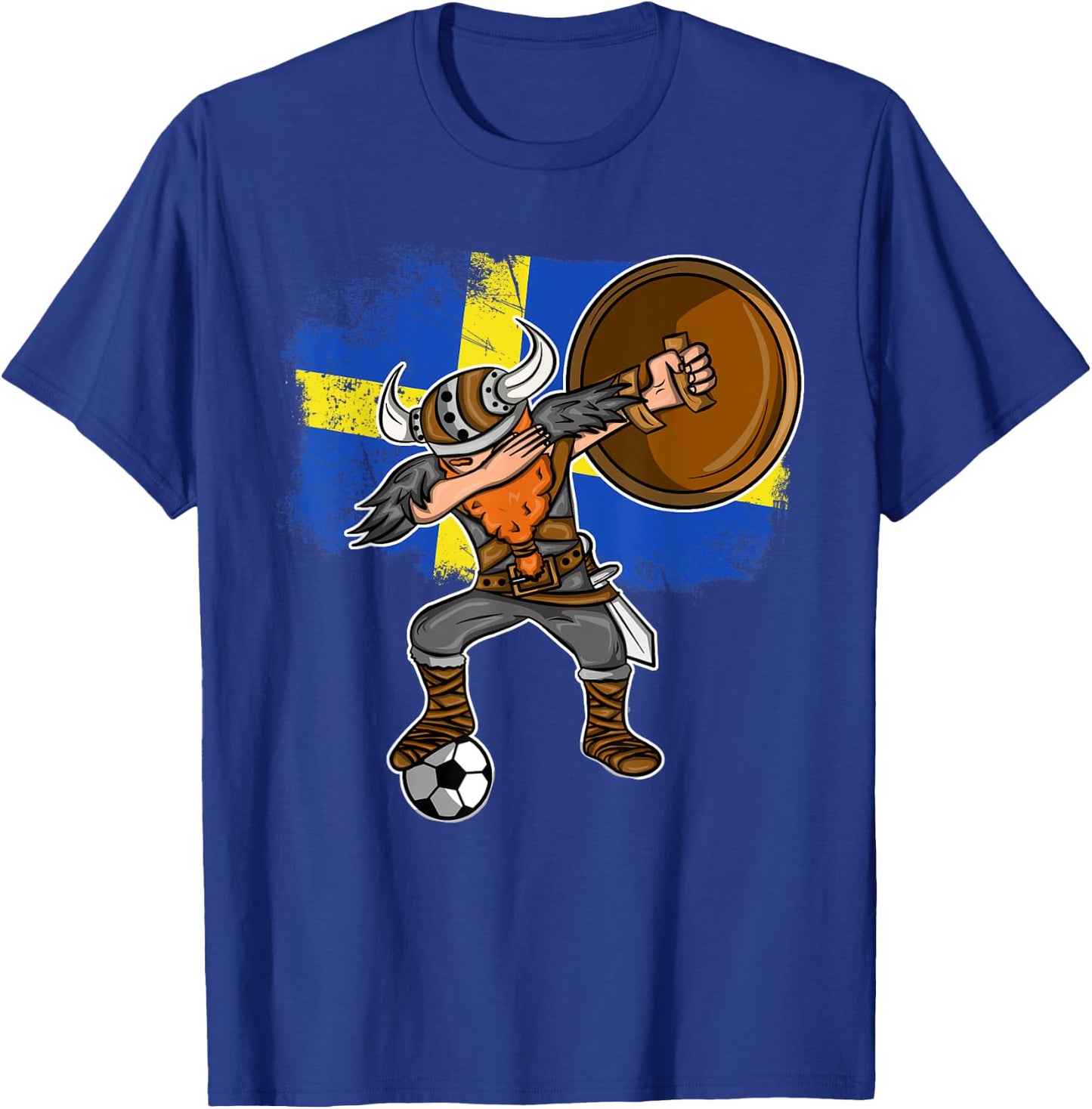 Swedish Viking Soccer Dabbing T-Shirt - T-Shirt | Royal
