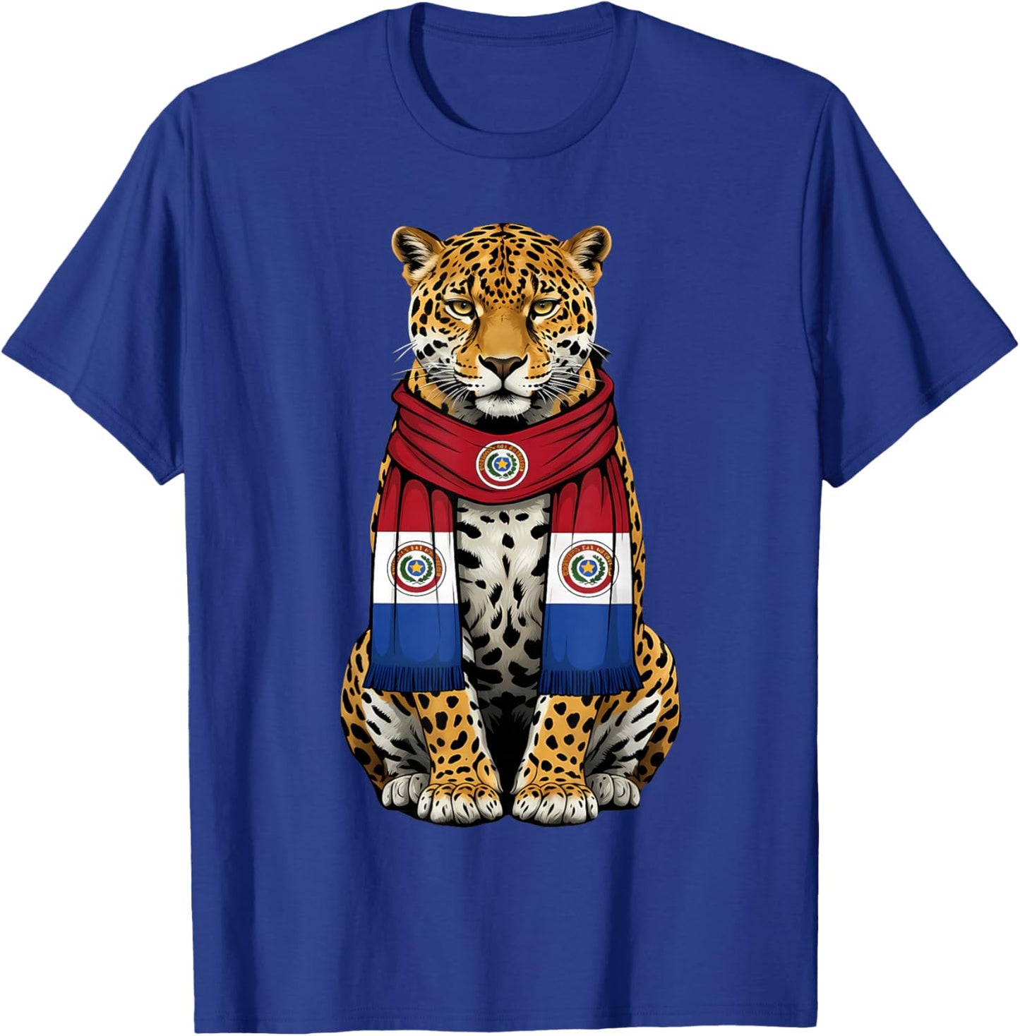 Paraguay Flag Leopard Paraguayan Pride T-Shirt - T-Shirt | Royal