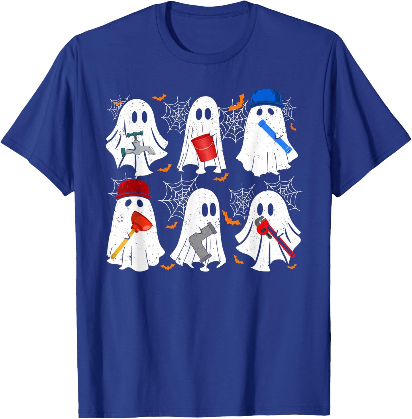Ghost Plumber Funny Plumbing Halloween Costume Women T-Shirt - T-Shirt | Royal